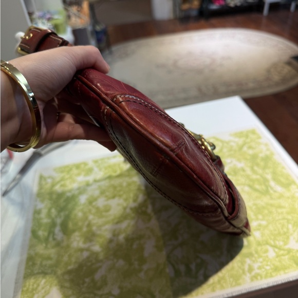 Rare Coach Burgundy Leather Shoulder Bag with Tassel - Picture 5 of 11